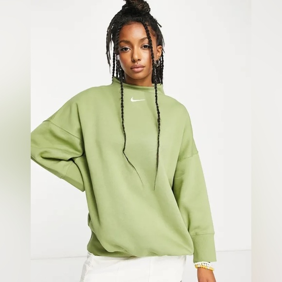 Nike Sweaters - EUC Nike Sportswear Phoenix Fleece Mock Neck Sweater